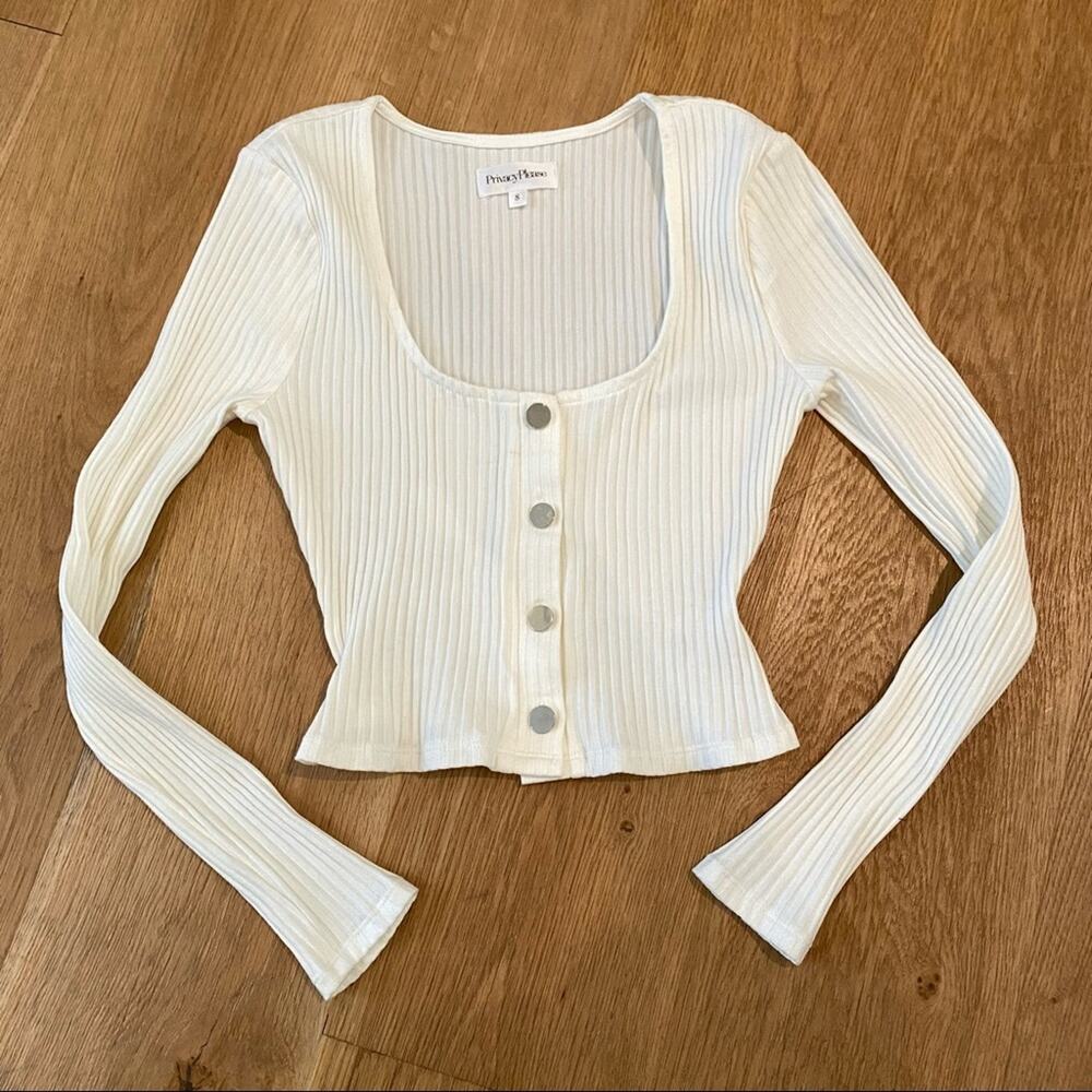 Revolve - Privacy Please Scoop Neck Cardigan in White